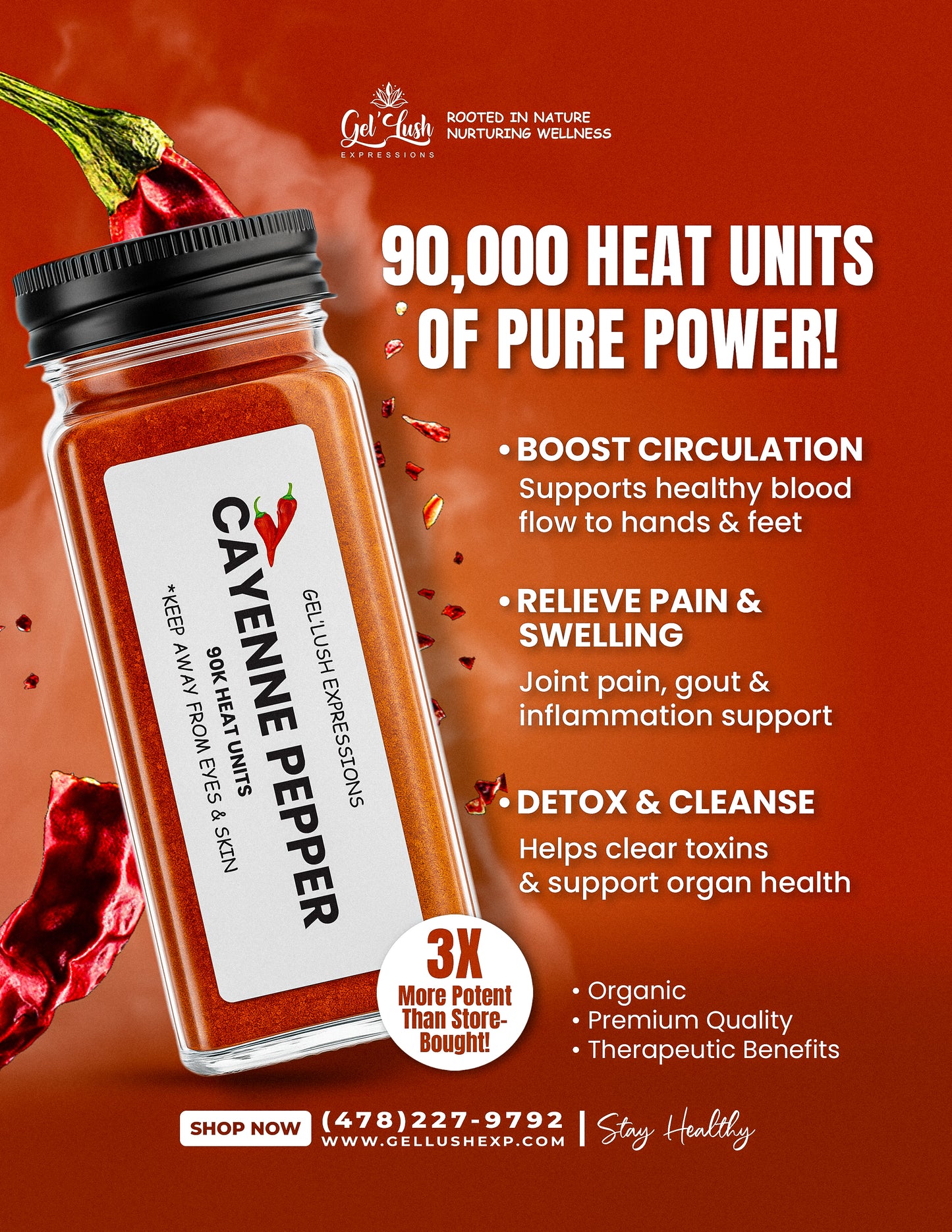 Cayenne Pepper Powder 90,000HU!