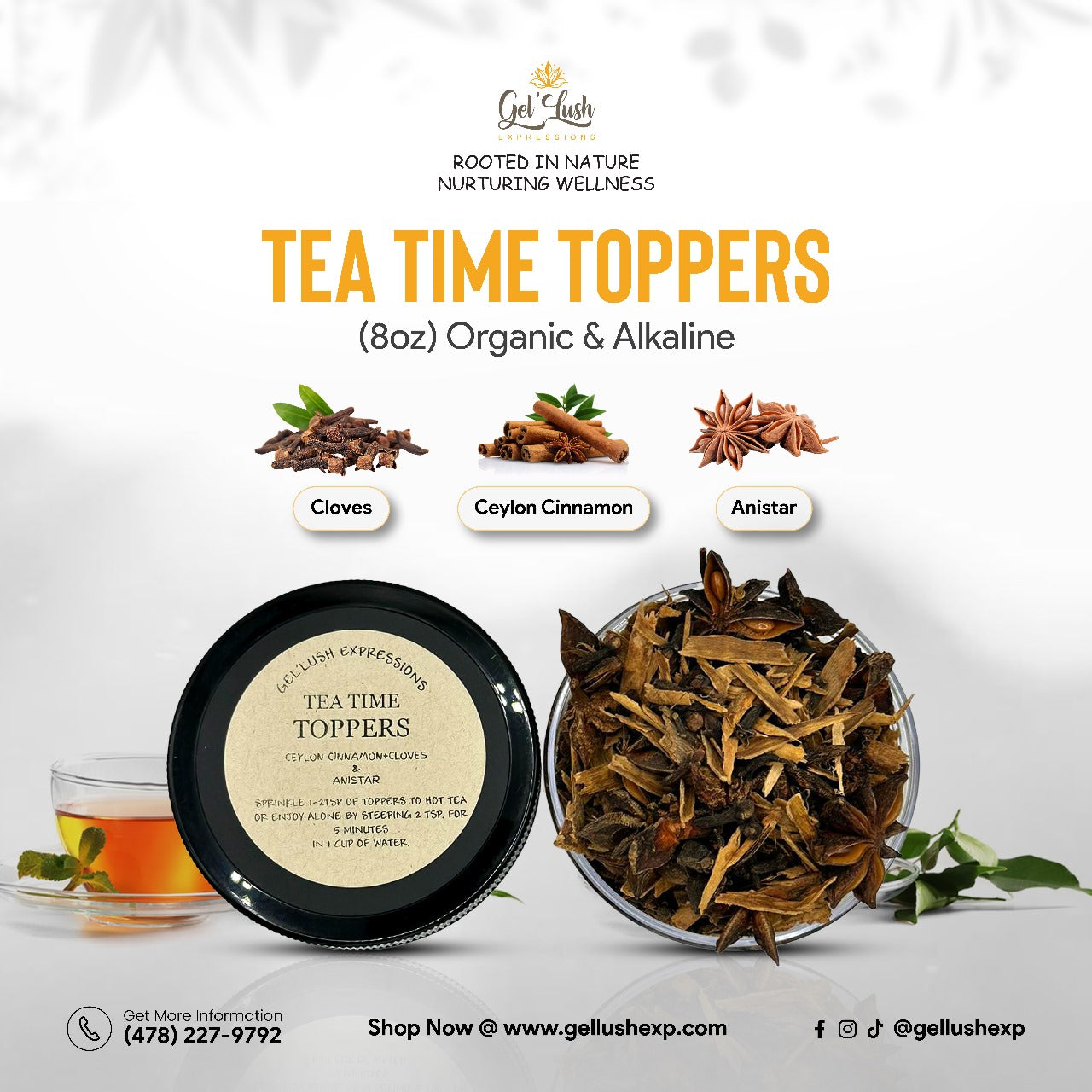 TEA TIME TOPPERS (8oz) Organic & Alkaline